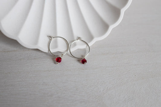 Fuchsia Agate Earrings