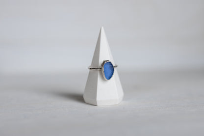 Devon Sea Glass Ring - Blue, Size O