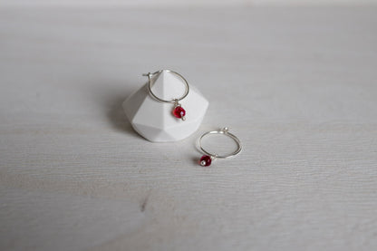 Fuchsia Agate Earrings