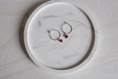 Fuchsia Agate Earrings