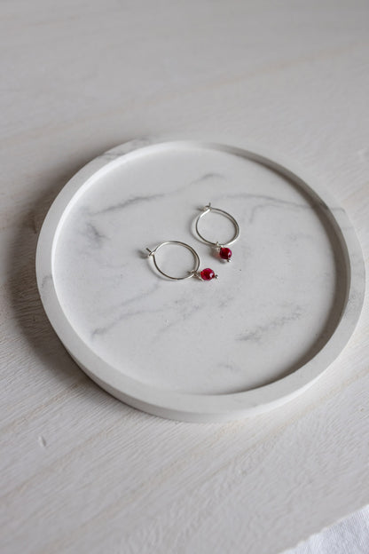 Fuchsia Agate Earrings
